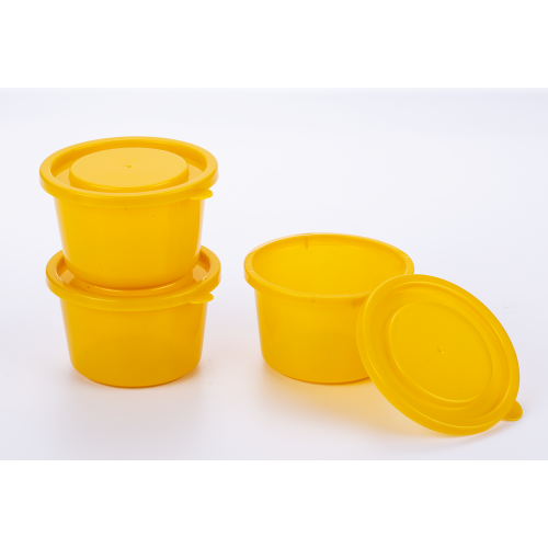 3PK round food container plastic lunch box 3pcs